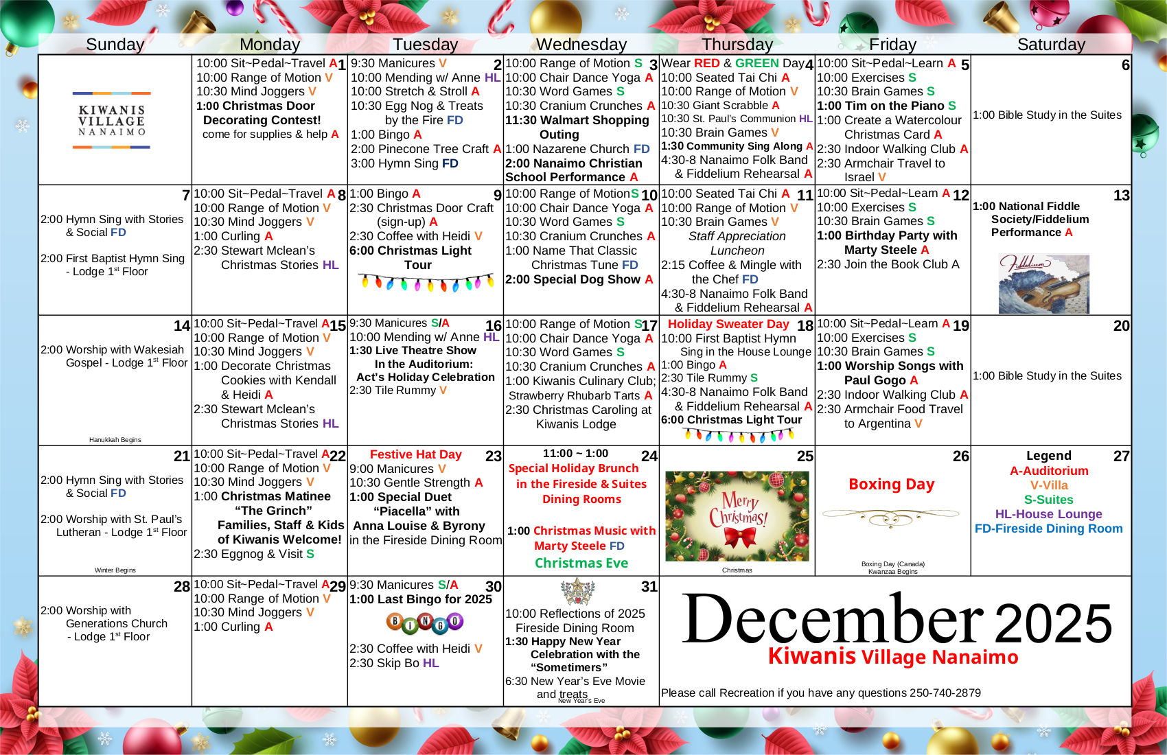 December 2025 Housing Recreation