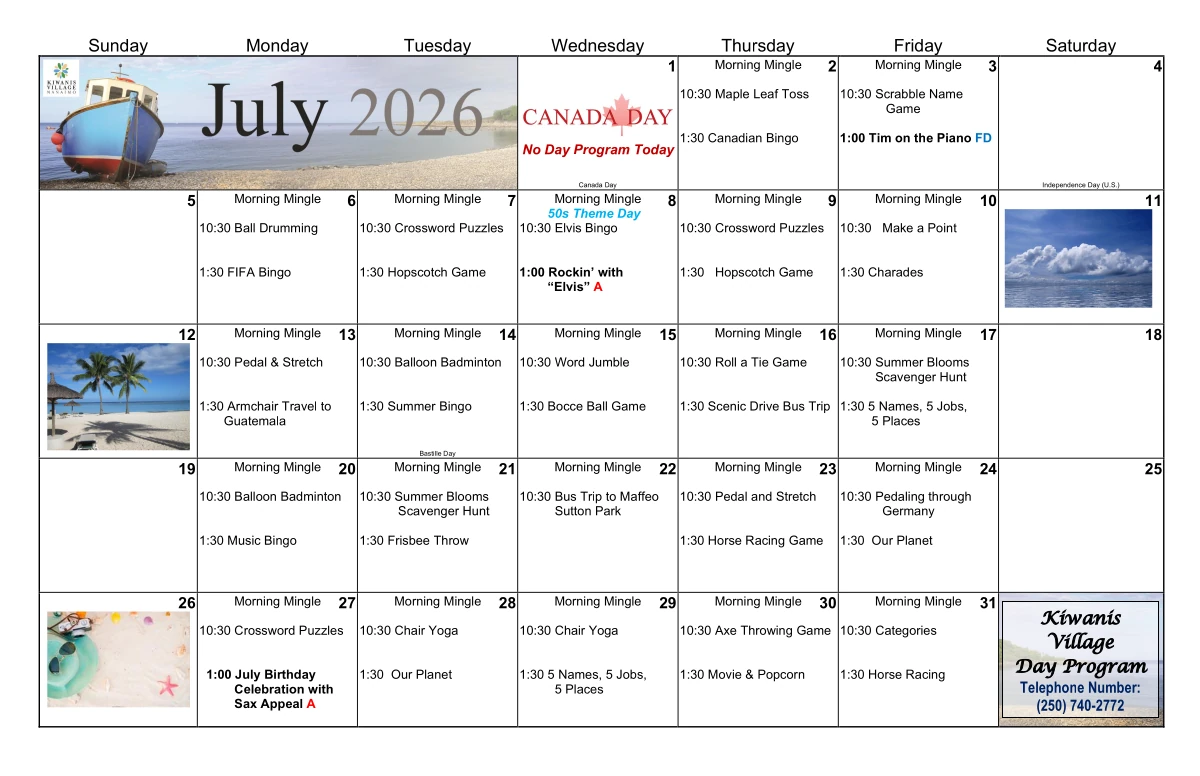 Online July 2026 - ADP Recreation Calendar